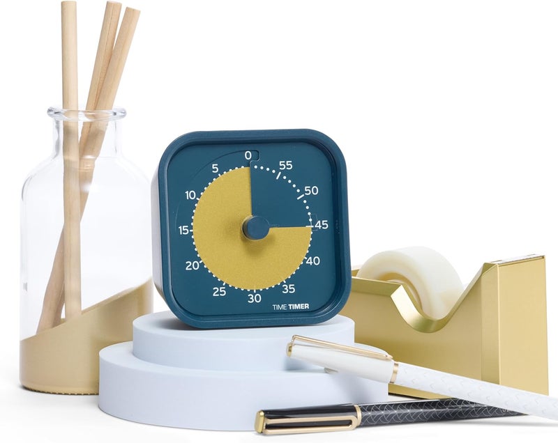 Time Timer MOD - Home Edition - Individual Sized 60 Minute Visual Countdown Timer for ADHD, Adults, Students, and Pomodoro with Silent Operation (Metallic Midnight) - Image 5